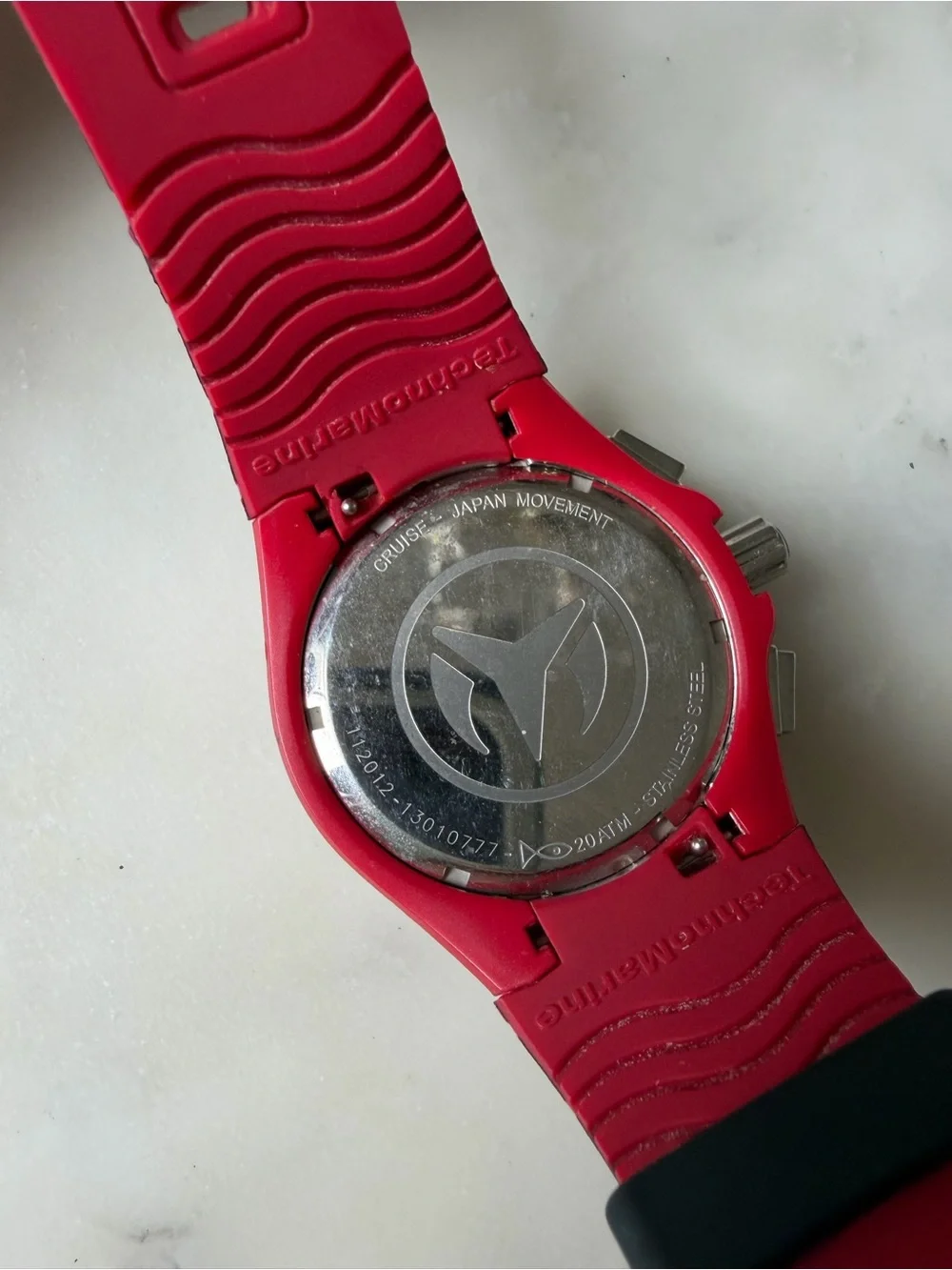 Technomarine Men’s Red and Black Sport Chronograph Watch with Extra Straps